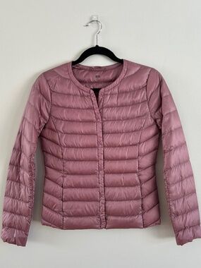 Uniqlo Ultra Light Down Compact Puffer Jacket Blush Pink Packable Size XS